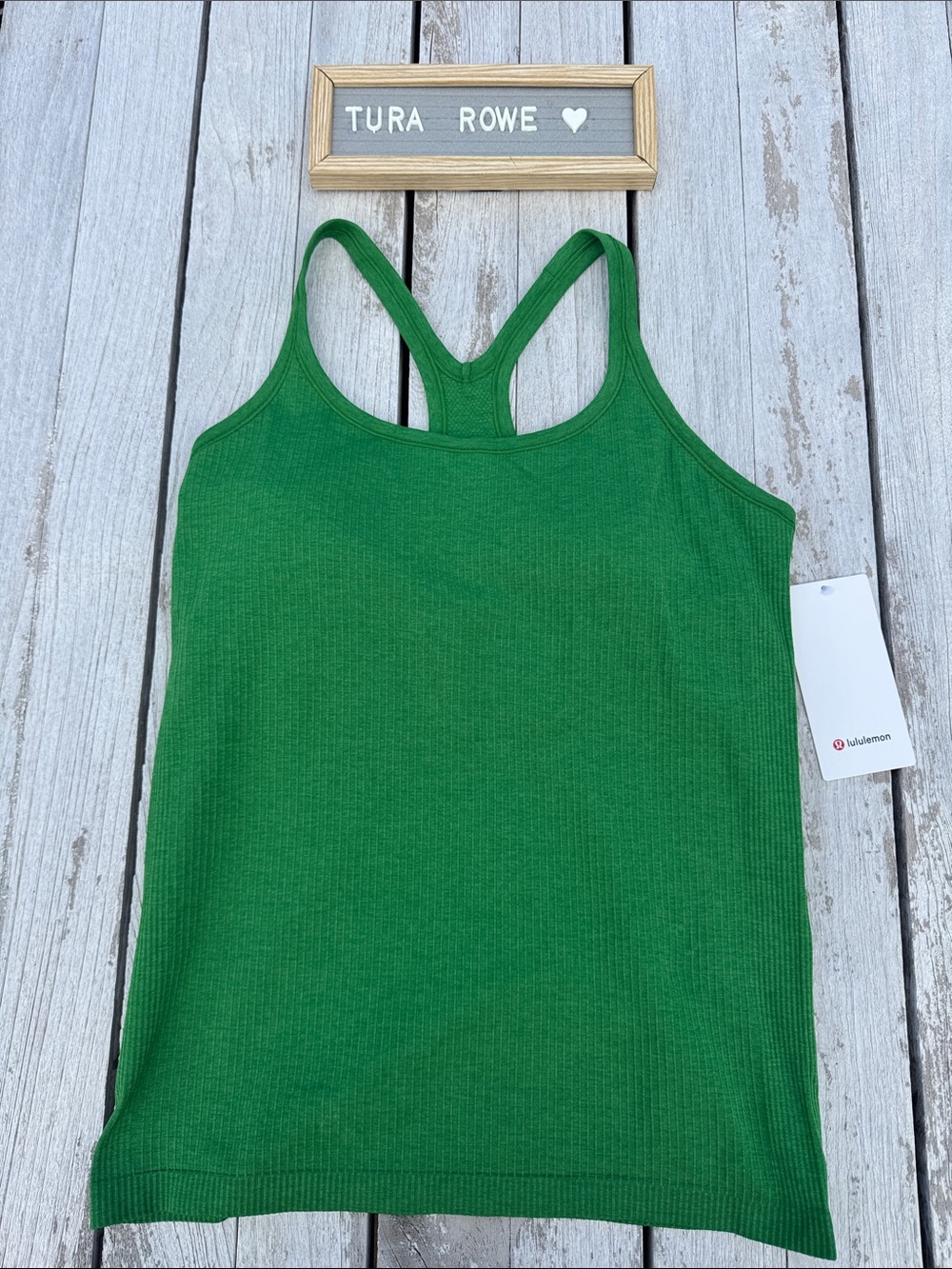 Lululemon Ebb to Street Tank Top Chameleon Green Size 14 NWT